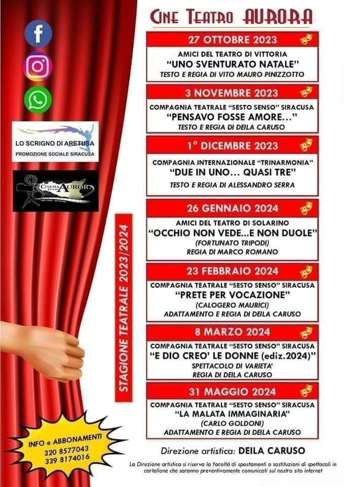 Immagine di locandinastagioneteatraleaurora